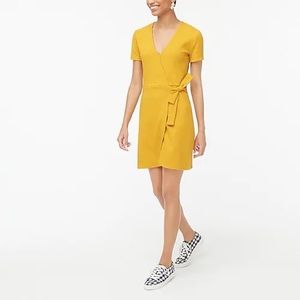 I CREW Textured knit wrap dress